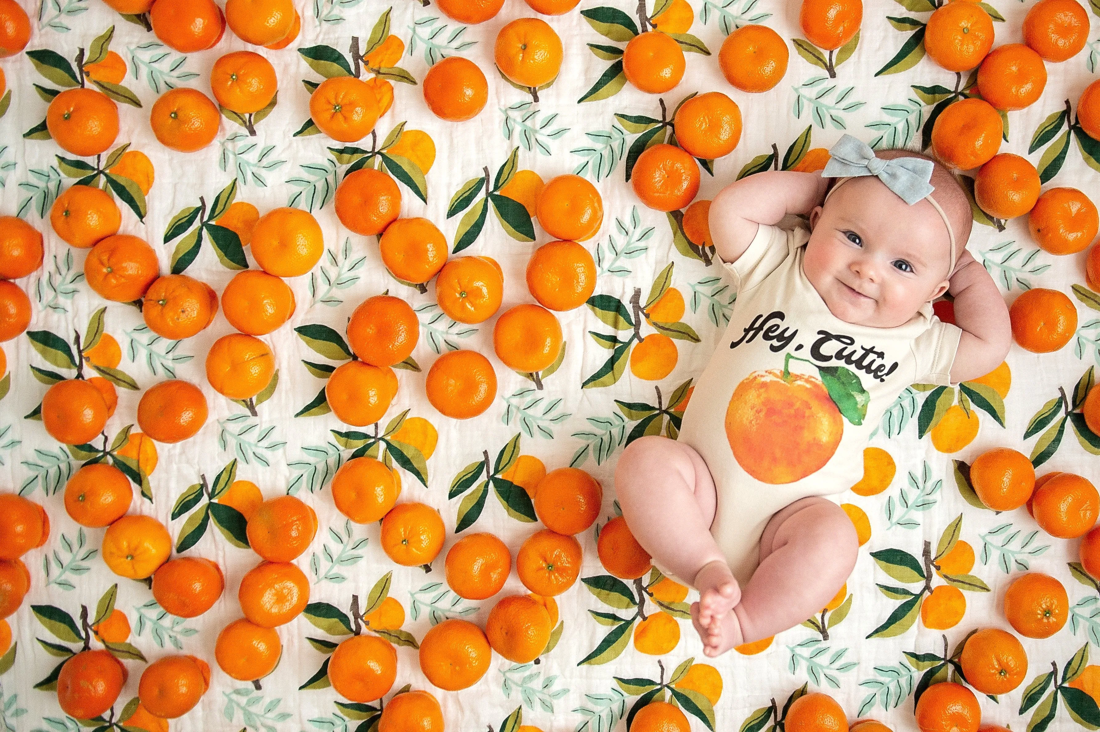 Hey Cutie Orange Organic Baby Onesie®