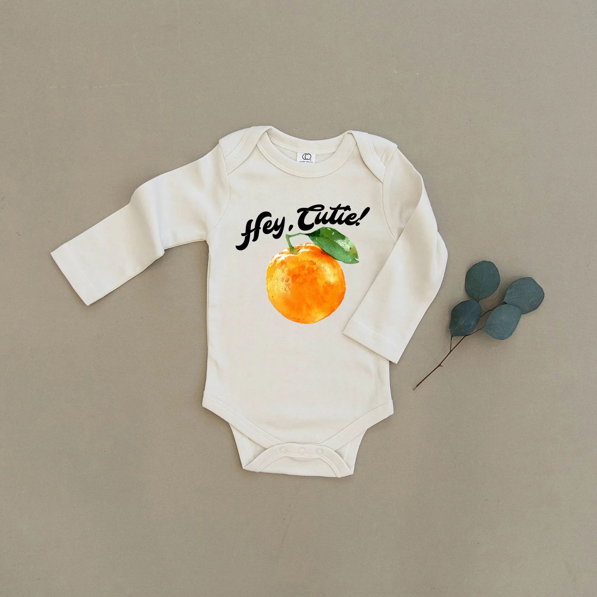 Hey Cutie Orange Organic Baby Onesie®