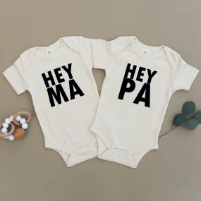Hey Ma, Hey Pa Twin Organic Baby Onesies®
