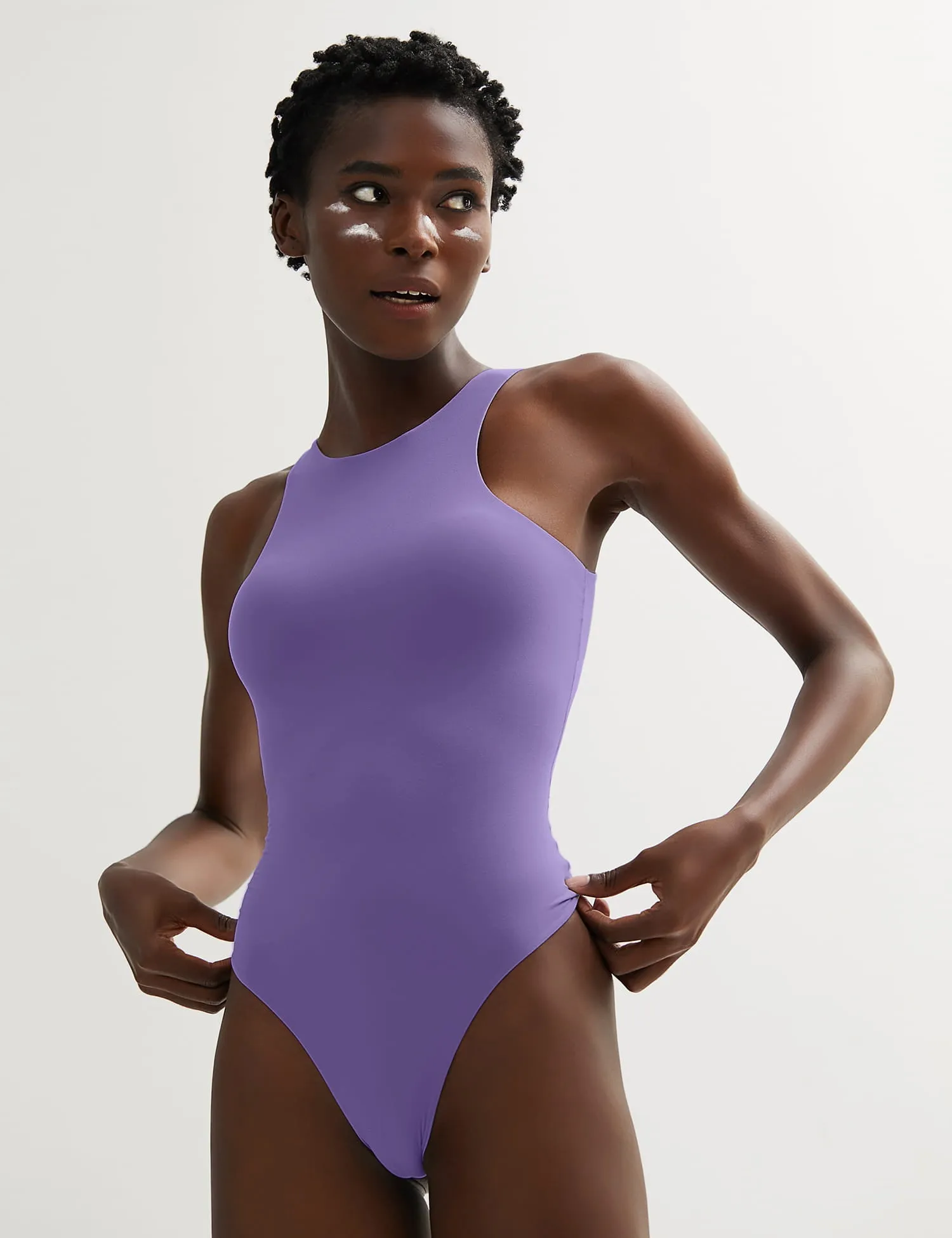 High Neck Sleeveless Bodysuit