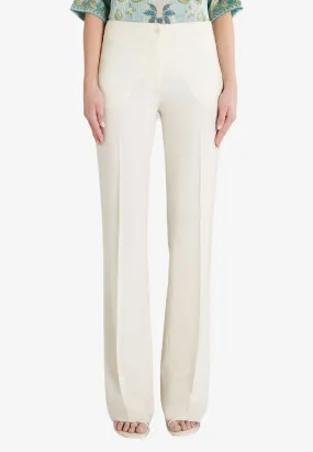 High-Waist Jacquard Wool Pants
