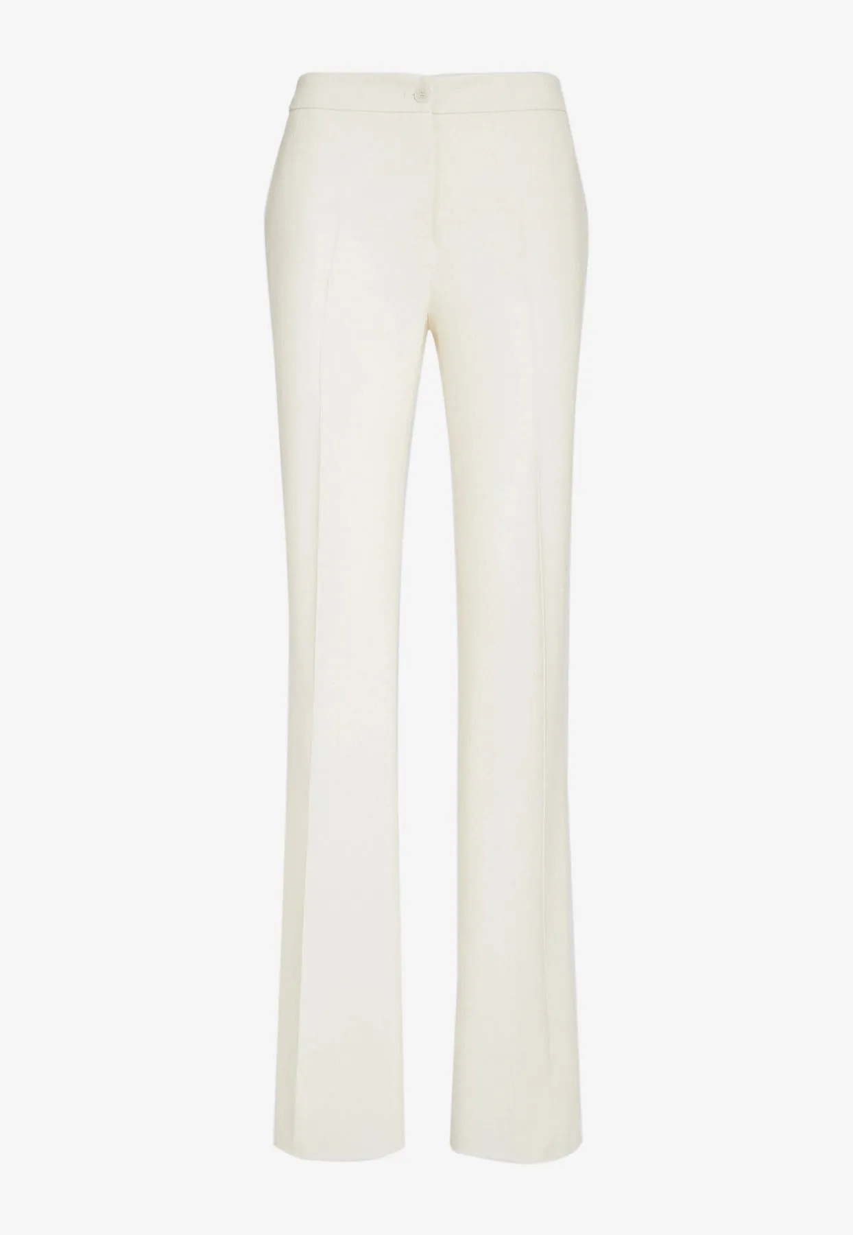 High-Waist Jacquard Wool Pants