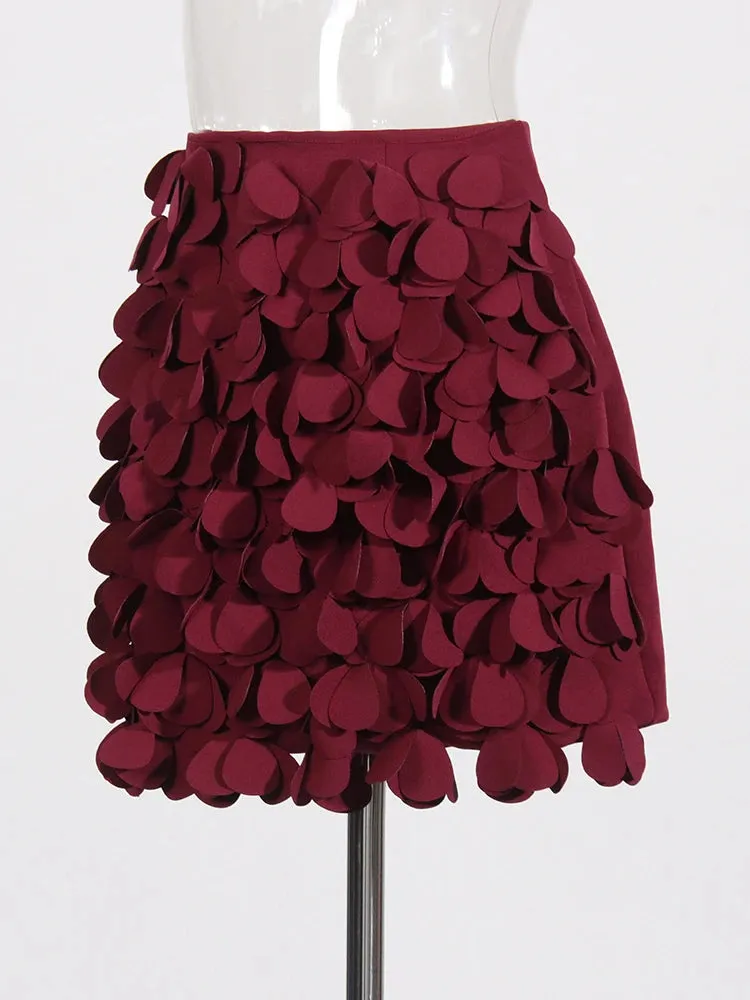 High Waist Spliced Disc Ball Party Mini Skirt
