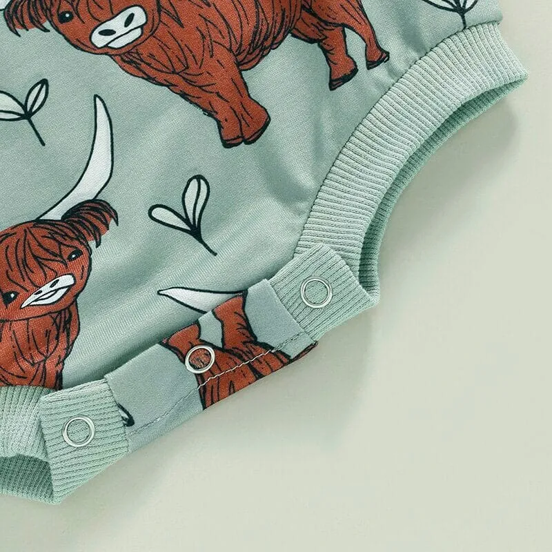 Highland Cow Baby Bodysuit