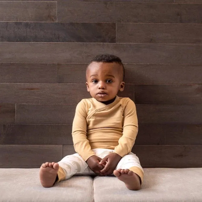 Honeycomb Long Sleeve Snap Shoulder Bodysuit