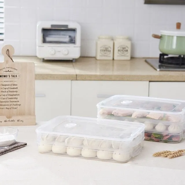 Household Refrigerator Multi-Layer Dumplings Box Multi-Layer Tray Kitchen Food Storage Container Plastic Containers with Lids