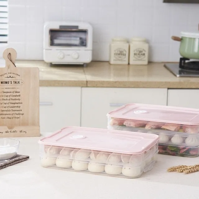 Household Refrigerator Multi-Layer Dumplings Box Multi-Layer Tray Kitchen Food Storage Container Plastic Containers with Lids