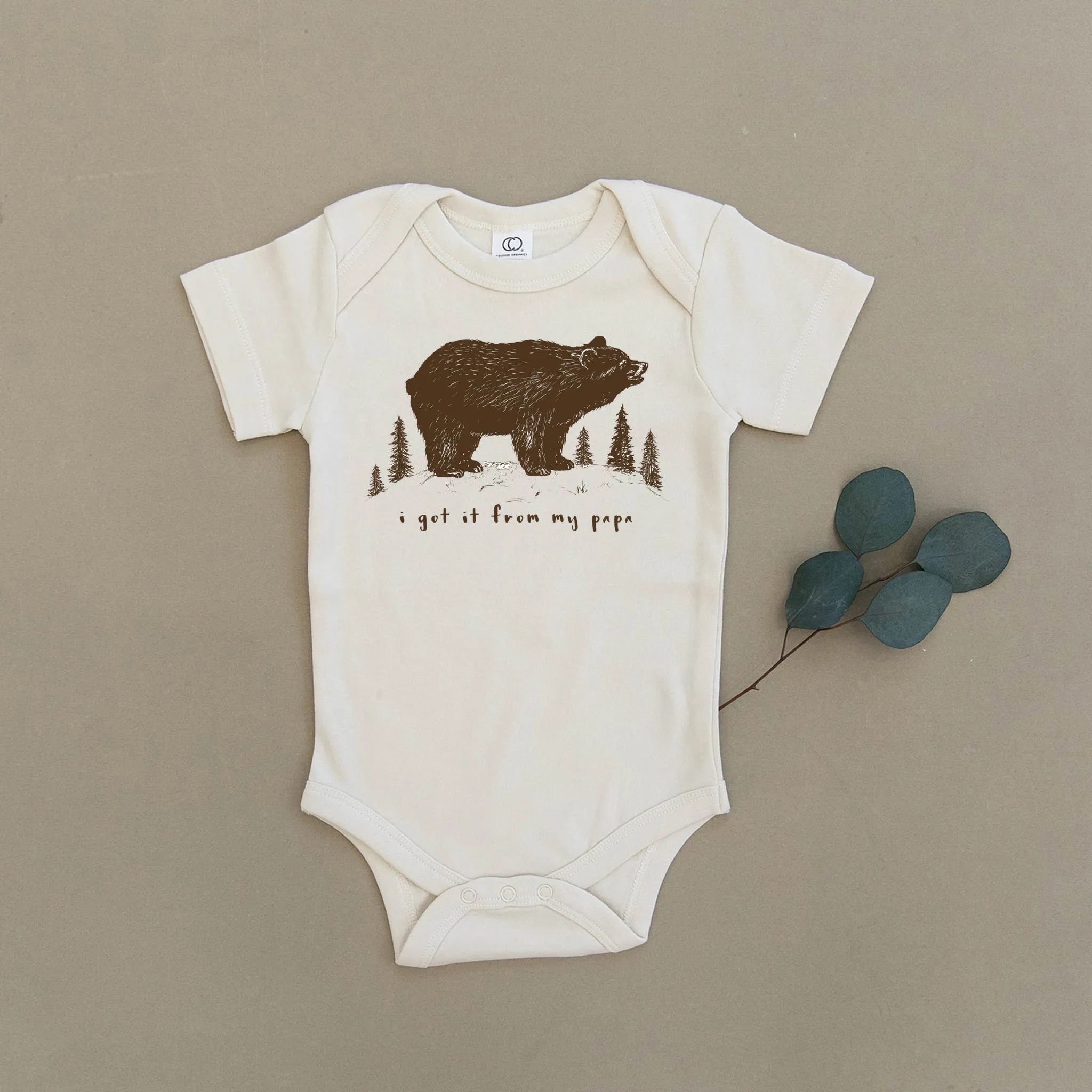 I Got It From My Papa, Bear Organic Baby Onesie®