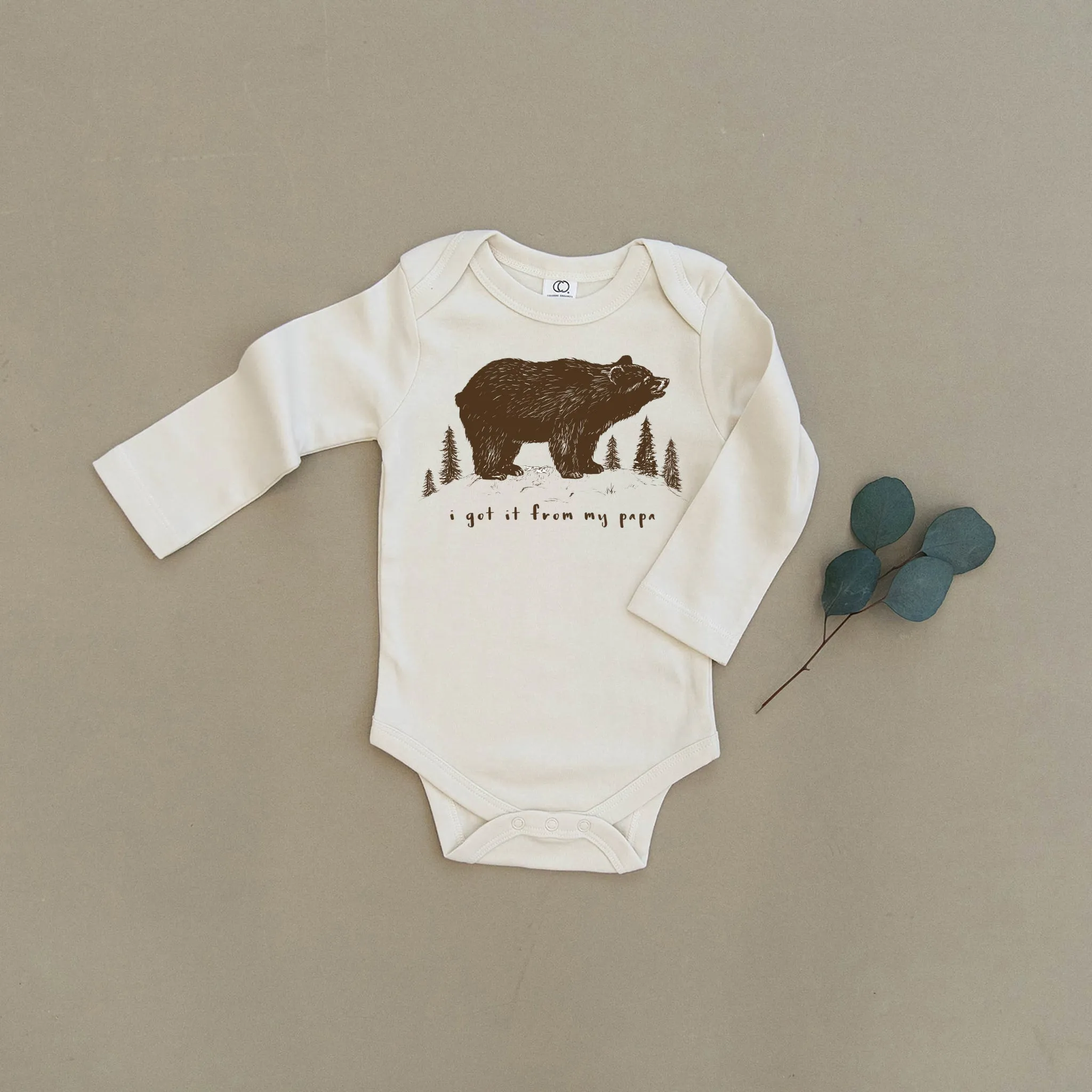 I Got It From My Papa, Bear Organic Baby Onesie®
