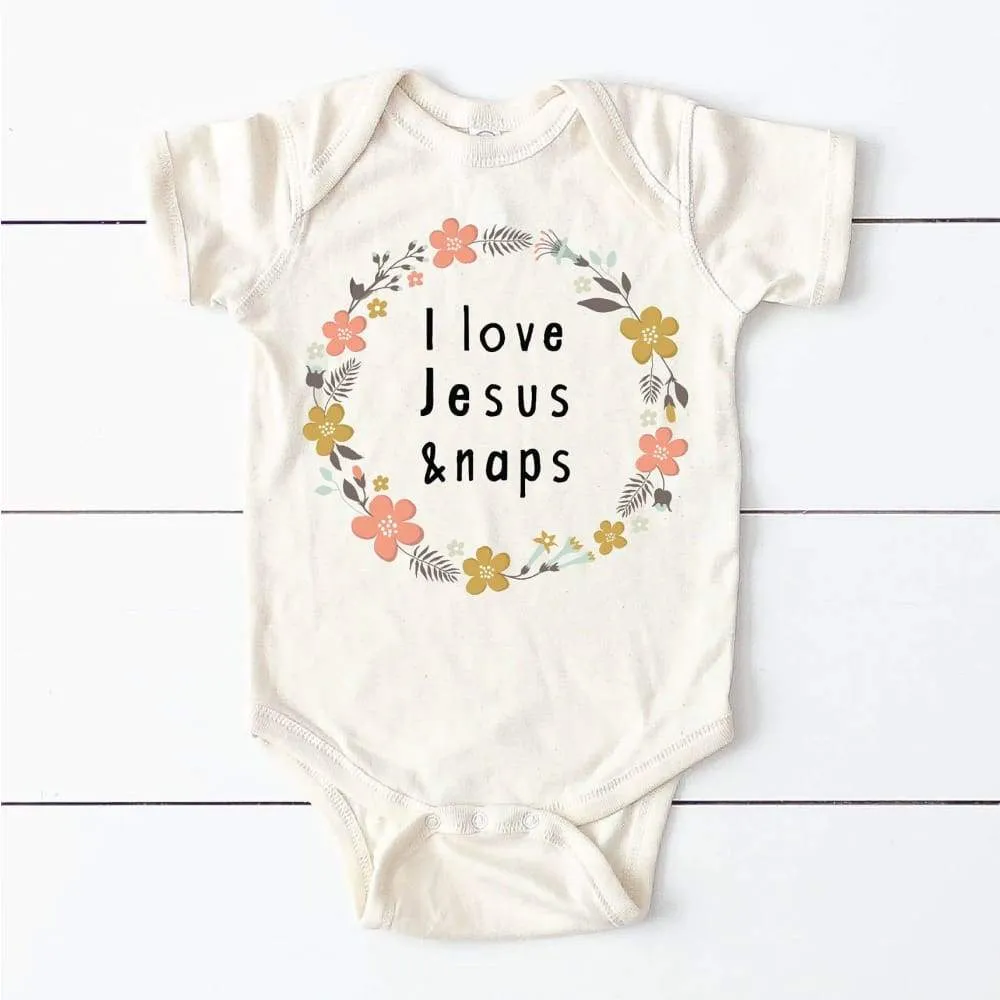 I Love Jesus & Naps Baby Bodysuit