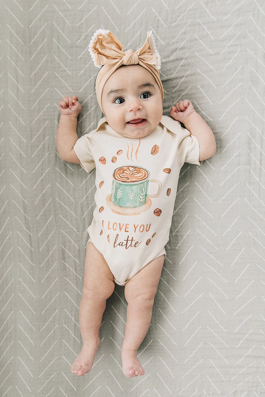 I Love You A Latte Coffee Organic Baby Onesie®
