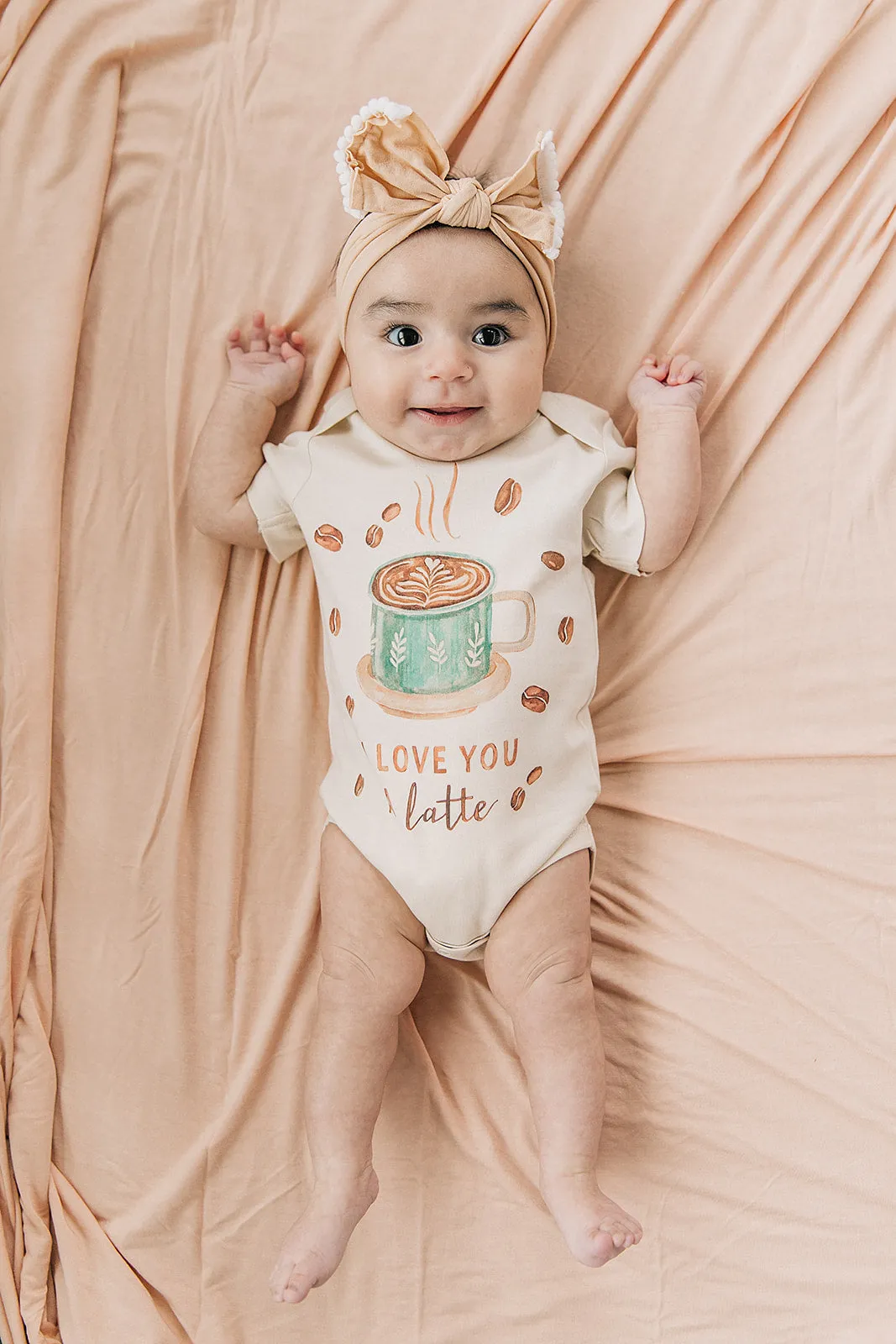 I Love You A Latte Coffee Organic Baby Onesie®