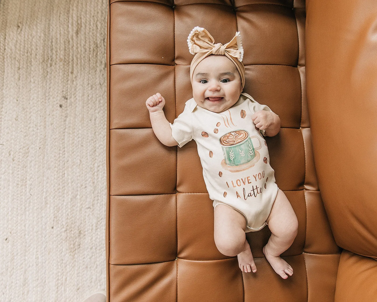 I Love You A Latte Coffee Organic Baby Onesie®