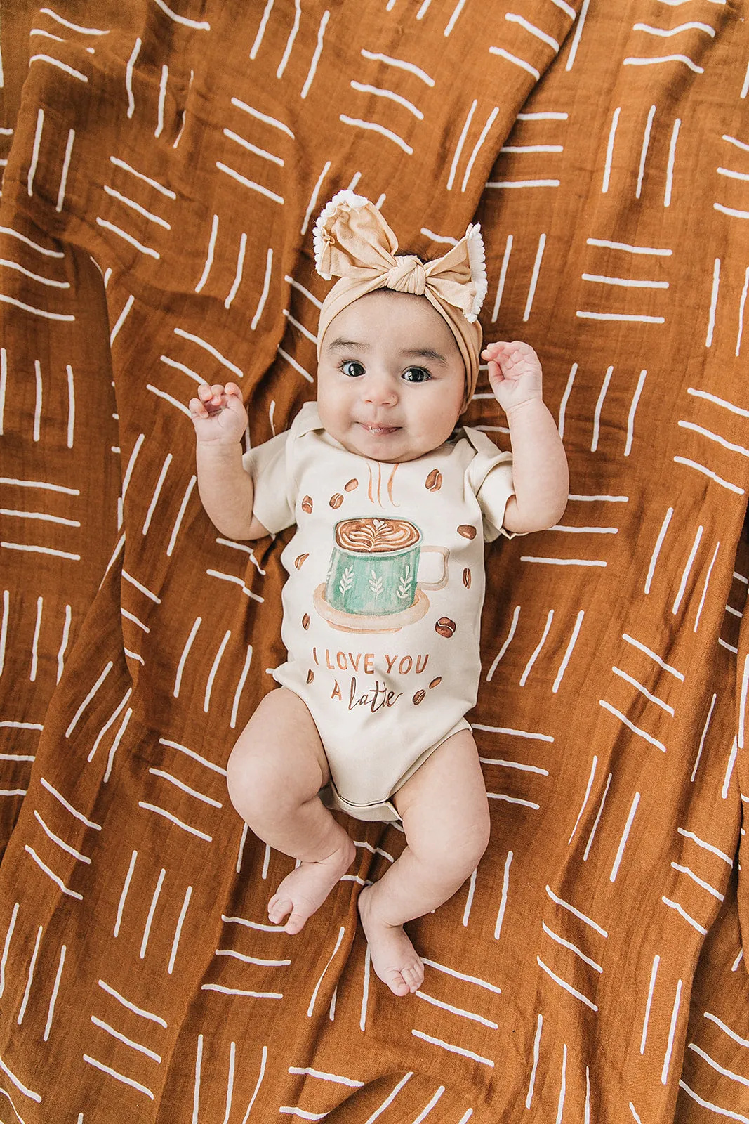 I Love You A Latte Coffee Organic Baby Onesie®