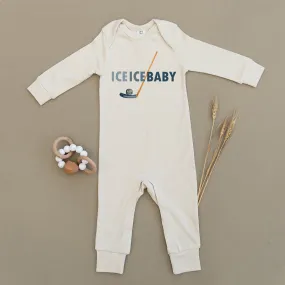 Ice Ice Baby Hockey Organic Baby Playsuit