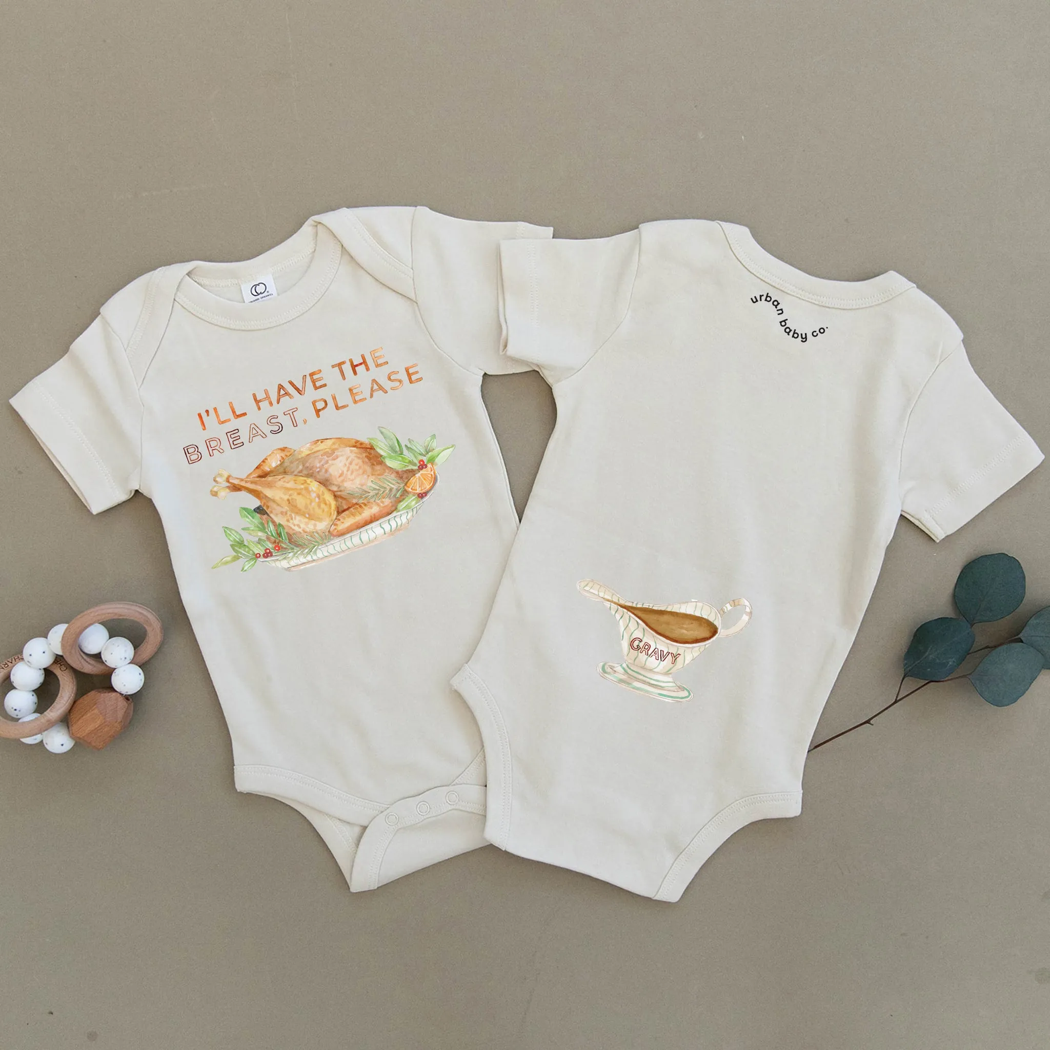 I'll Have The Breast Please Thanksgiving Turkey Organic Baby Onesie®