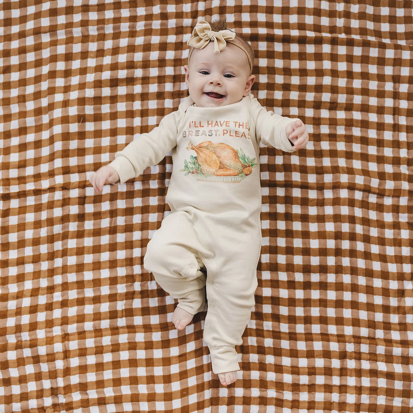 I'll Have The Breast Please Thanksgiving Turkey Organic Baby Playsuit