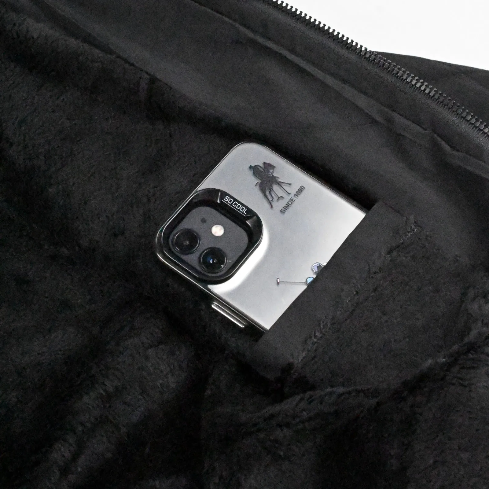 Imported Reflector Stripes Sherpa Lining Bomber Jackets For Men