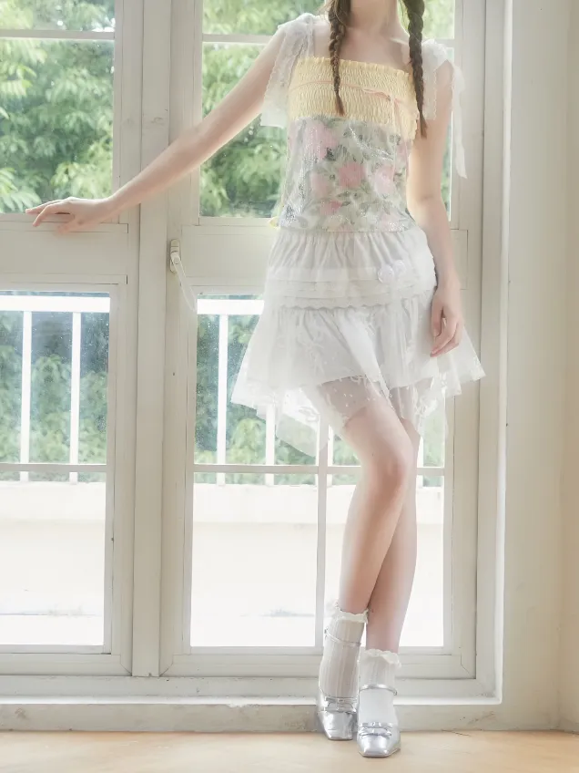 Lace Stitch Short Skirt ＆ Long Skirt