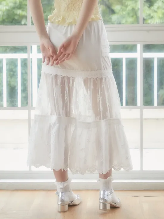 Lace Stitch Short Skirt ＆ Long Skirt