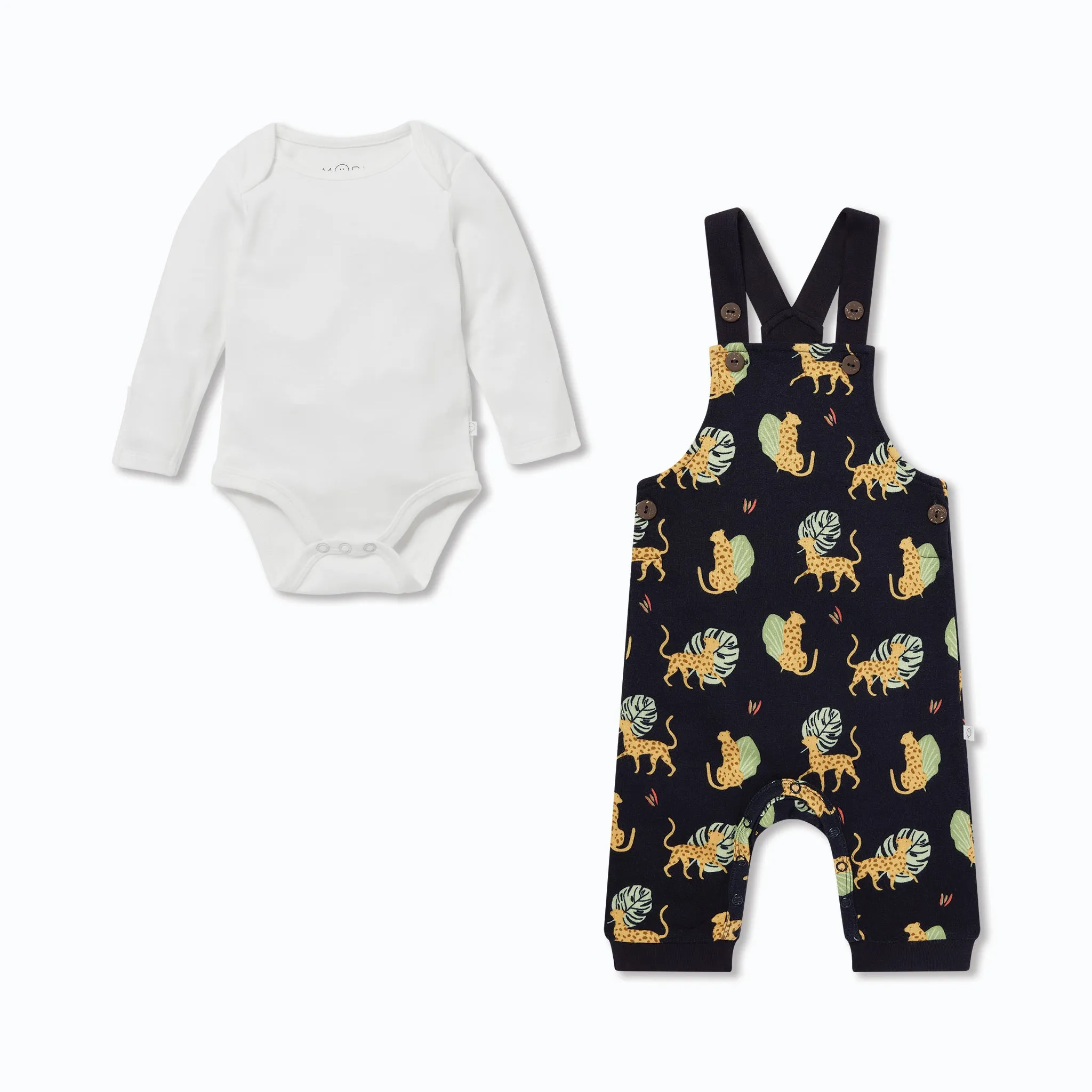 Leopard Print Dungarees & Bodysuit Outfit