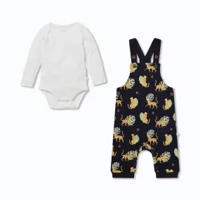 Leopard Print Dungarees & Bodysuit Outfit