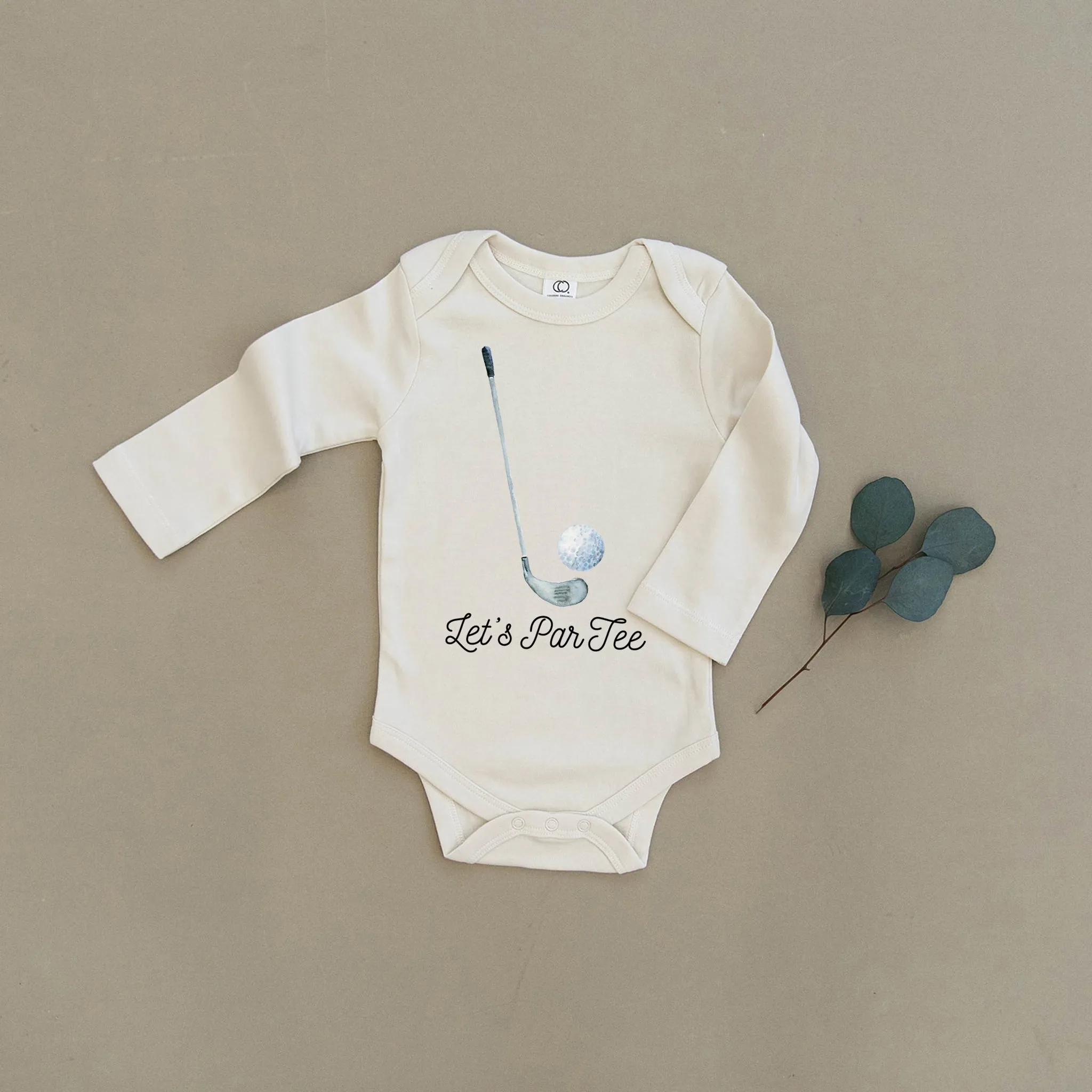 Let's ParTee Golf Organic Baby Onesie®