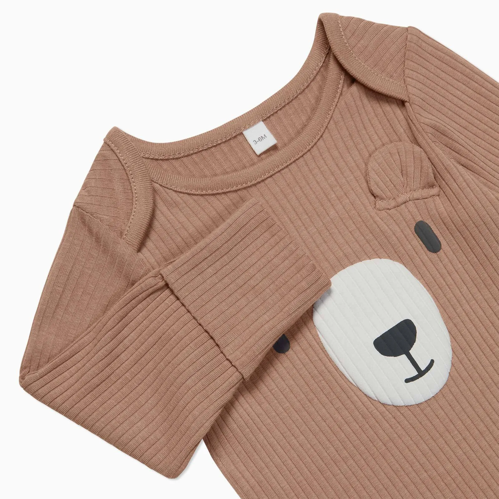 Little Bear Ribbed Long Sleeve Bodysuit