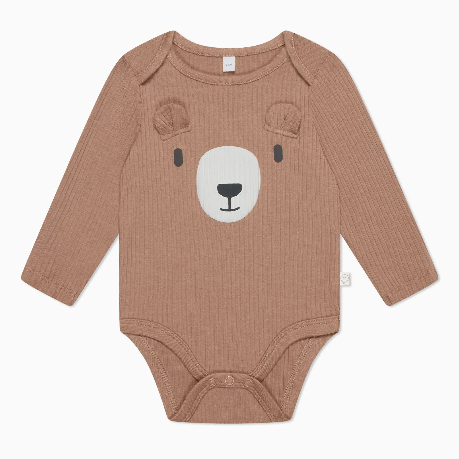 Little Bear Ribbed Long Sleeve Bodysuit