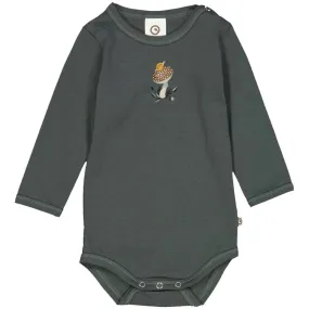 Long Sleeve Bodysuit - Forest Snail