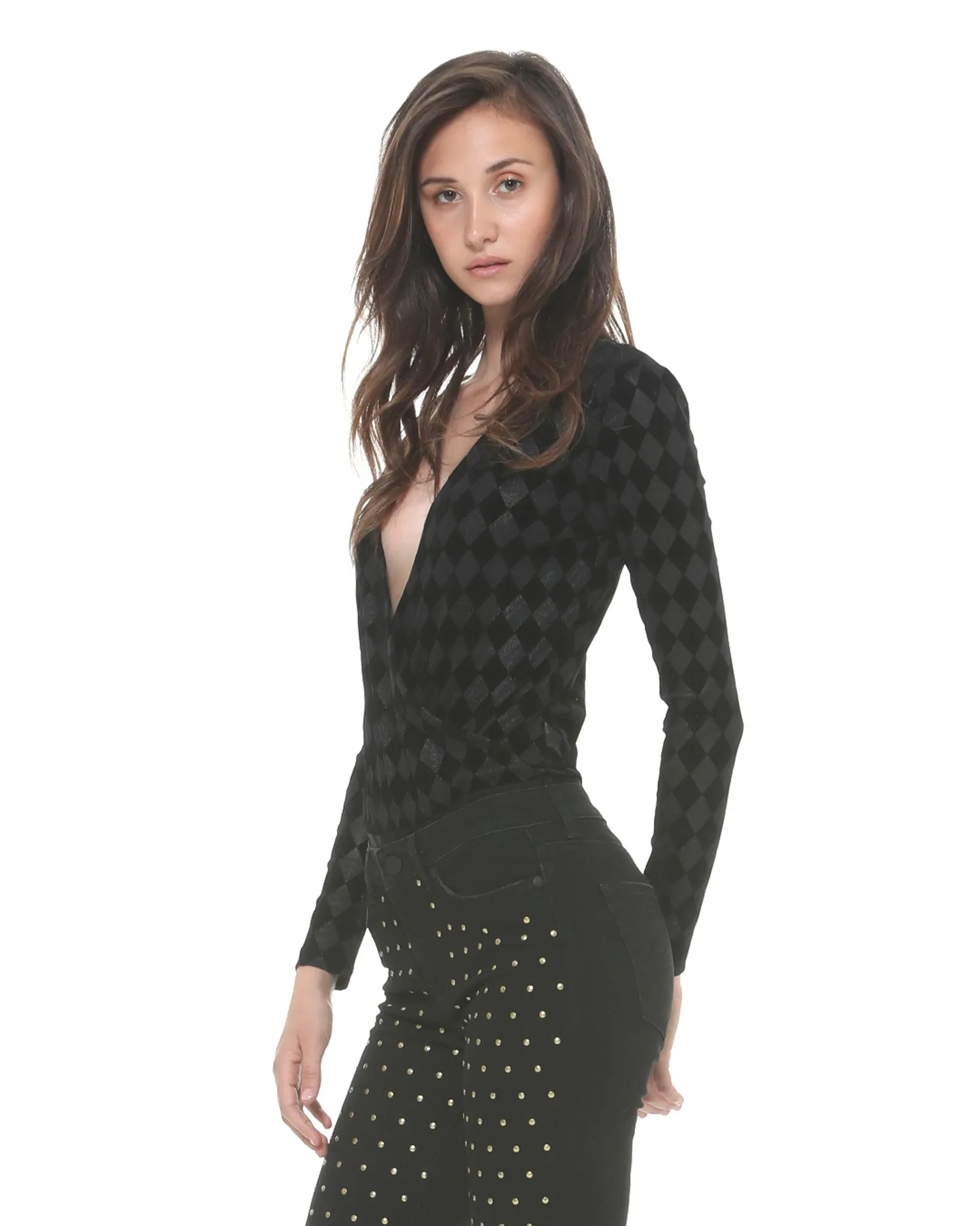Long sleeve diamond body