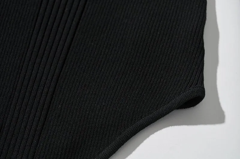 Long Sleeve Ribbed Knit Bodysuit - Multiple Colors