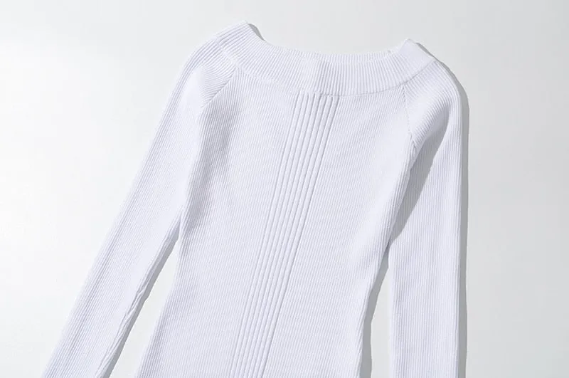 Long Sleeve Ribbed Knit Bodysuit - Multiple Colors