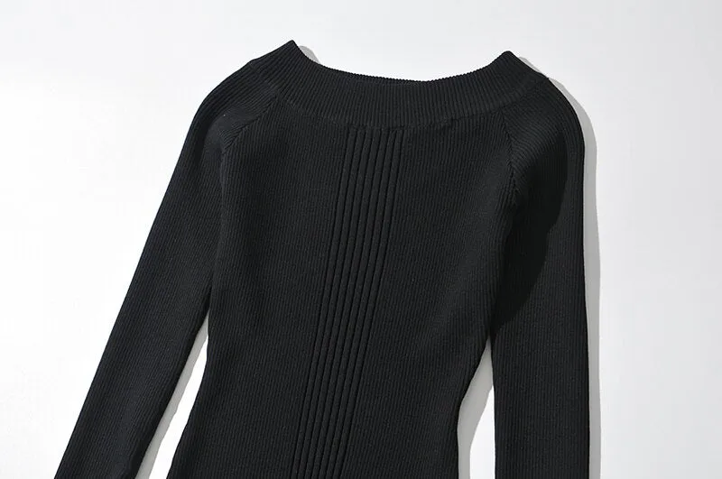 Long Sleeve Ribbed Knit Bodysuit - Multiple Colors