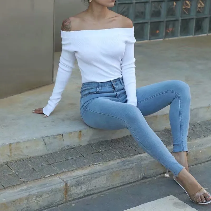 Long Sleeve Ribbed Knit Bodysuit - Multiple Colors