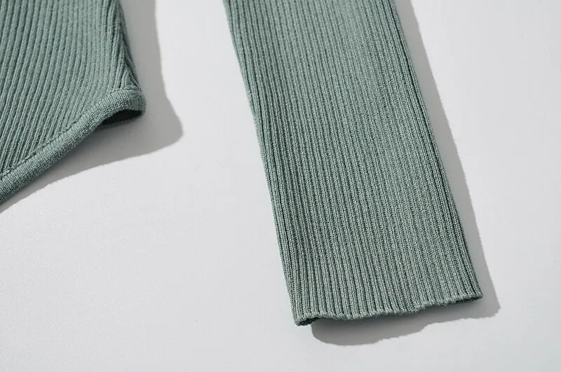 Long Sleeve Ribbed Knit Bodysuit - Multiple Colors