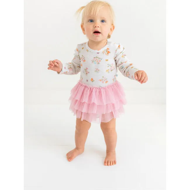 Long Sleeve Tulle Skirt Bodysuit