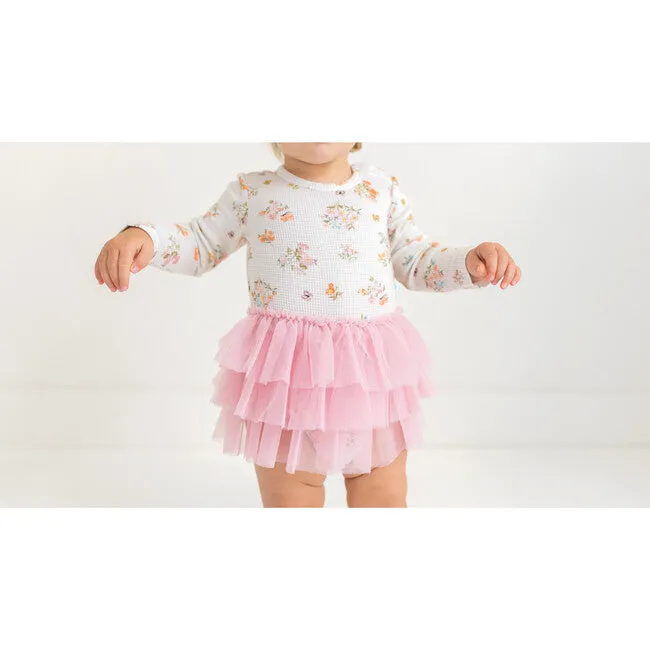 Long Sleeve Tulle Skirt Bodysuit