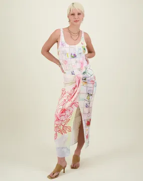 MAYA TIE FRONT WRAP LINEN SKIRT