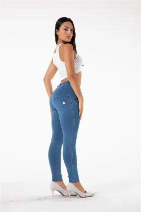 Melody shaping pants regular mid waist Light Blue Denim