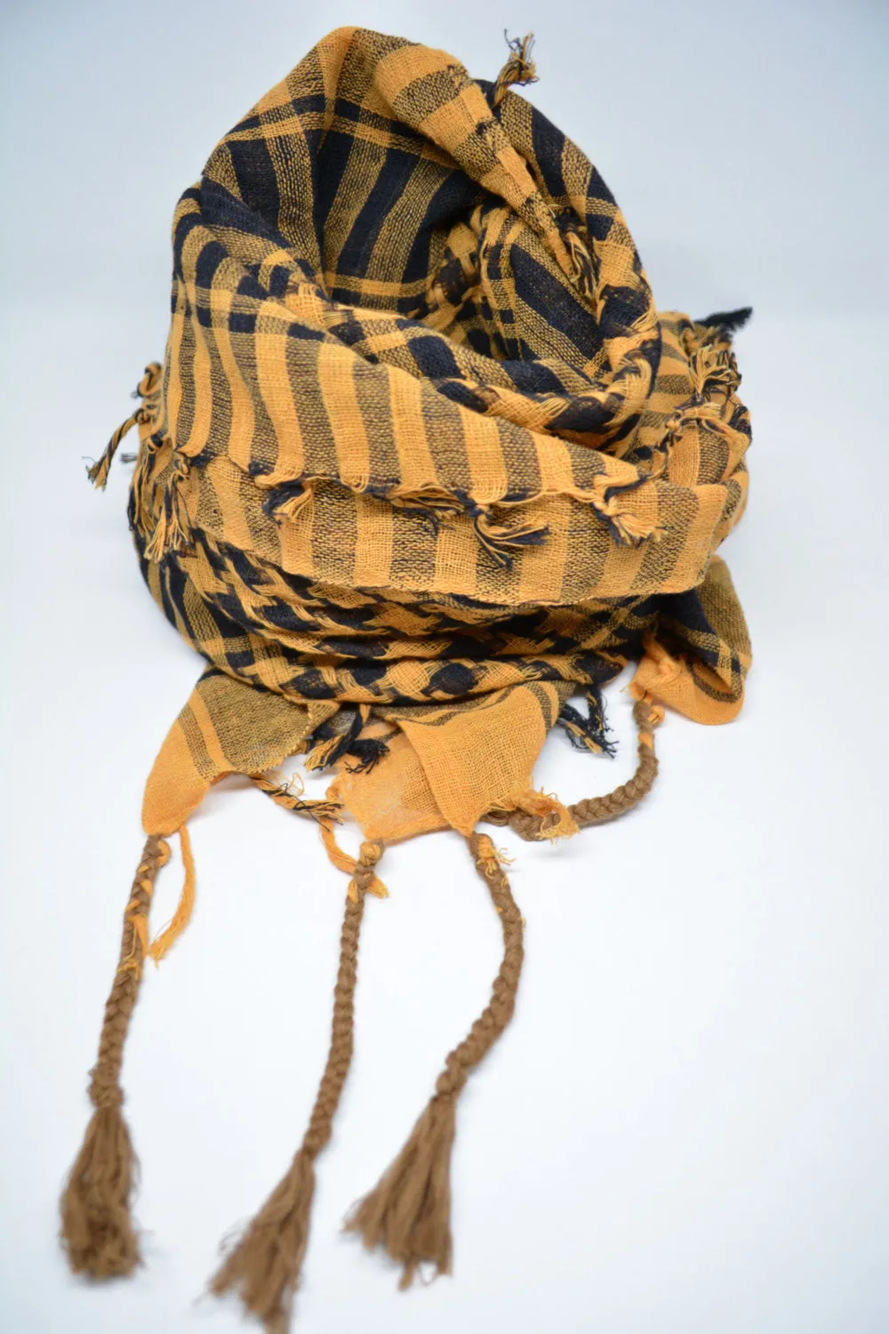 Mens Cotton Arab Scarf -Yellow Gold