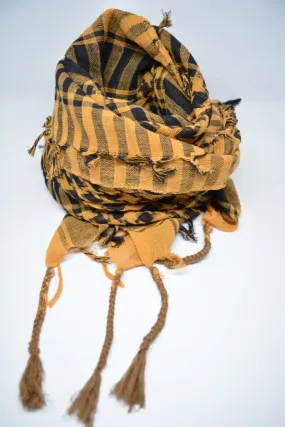 Mens Cotton Arab Scarf -Yellow Gold