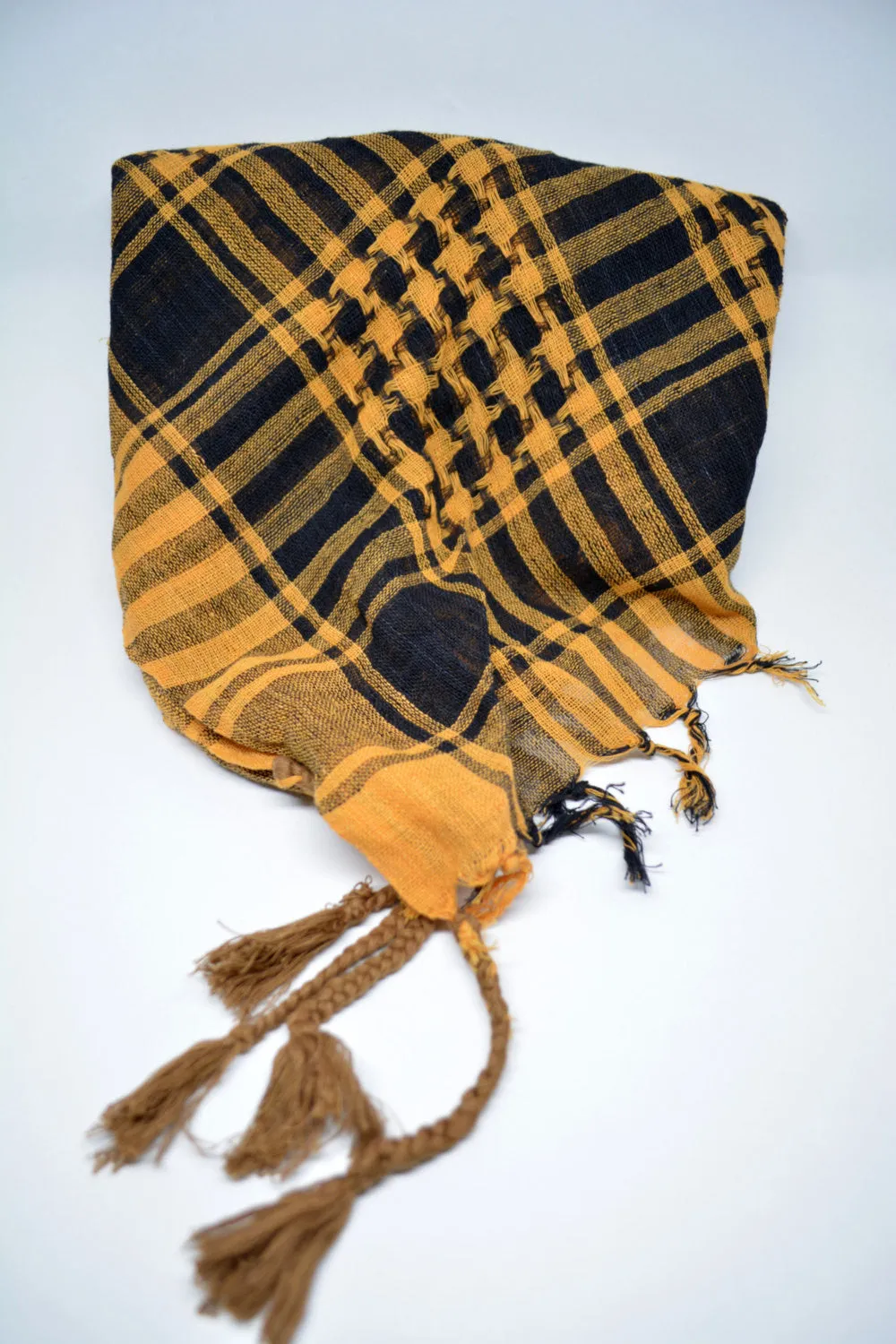 Mens Cotton Arab Scarf -Yellow Gold
