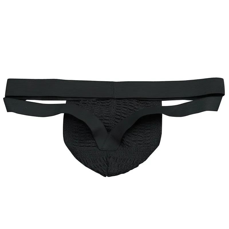 Men's Sexy Hollow Out Supporter / Elastic Jockstrap Briefs / Male Erotic Underwear