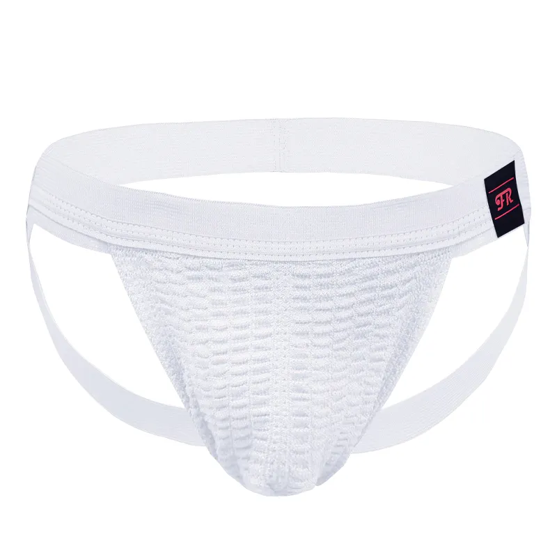 Men's Sexy Hollow Out Supporter / Elastic Jockstrap Briefs / Male Erotic Underwear