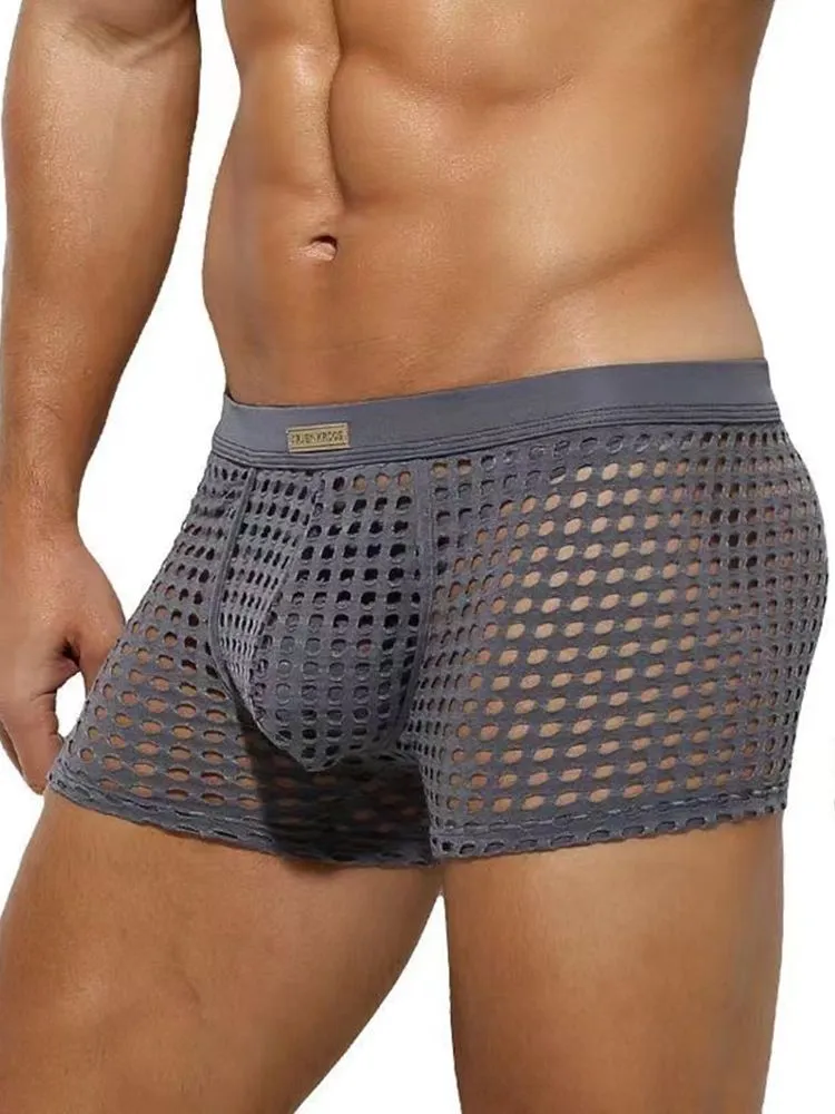 Mesh Hollowed Out Fun Boxer Briefs