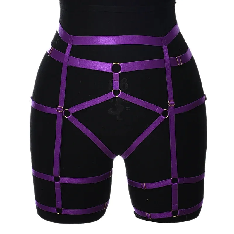 Metallic Colours Elastic Harness Body Cage