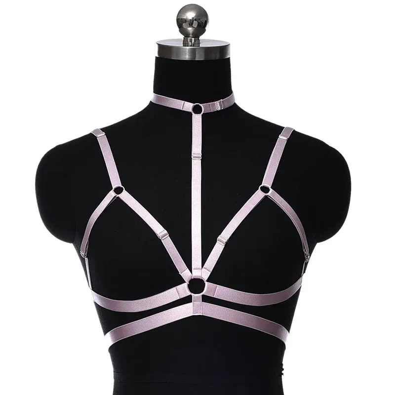 Metallic Colours Elastic Harness Body Cage