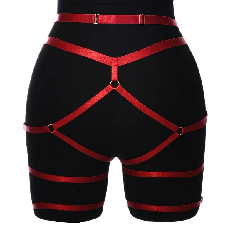 Metallic Colours Elastic Harness Body Cage