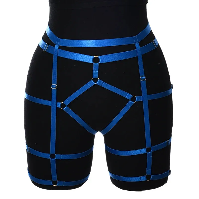 Metallic Colours Elastic Harness Body Cage